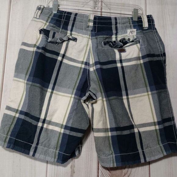 Aeropostale Shorts Men's 33 Blue Plaid - Picture 2 of 5